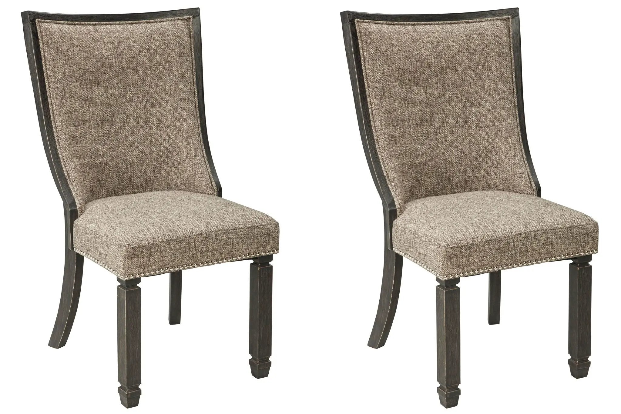 Tyler Creek - Dining UPH Side Chair (Set of 2) - Framed Back - Black / Grayish Brown by Unique Piece Furniture
