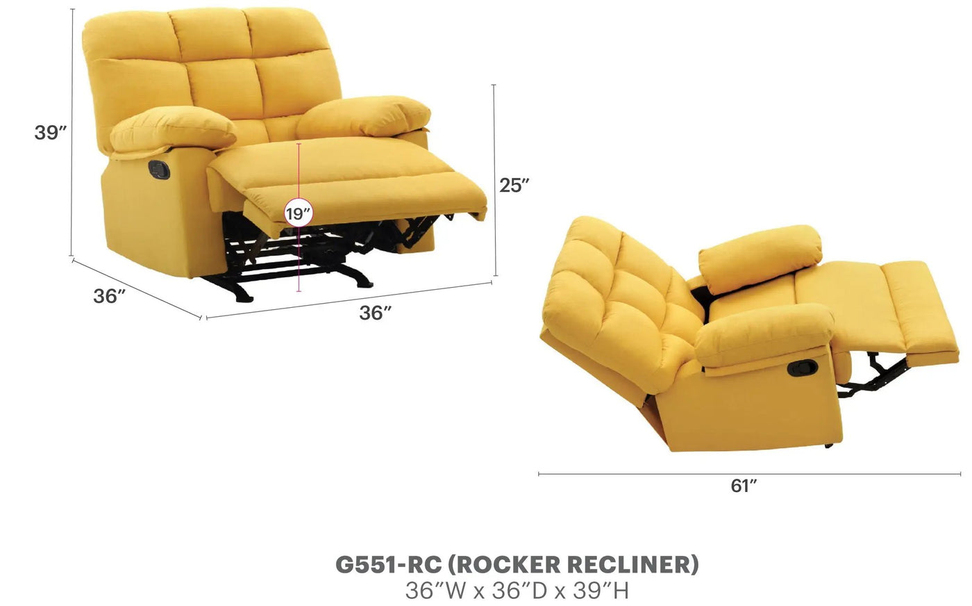 Cindy - Rocker Recliner by HouseOfZazla