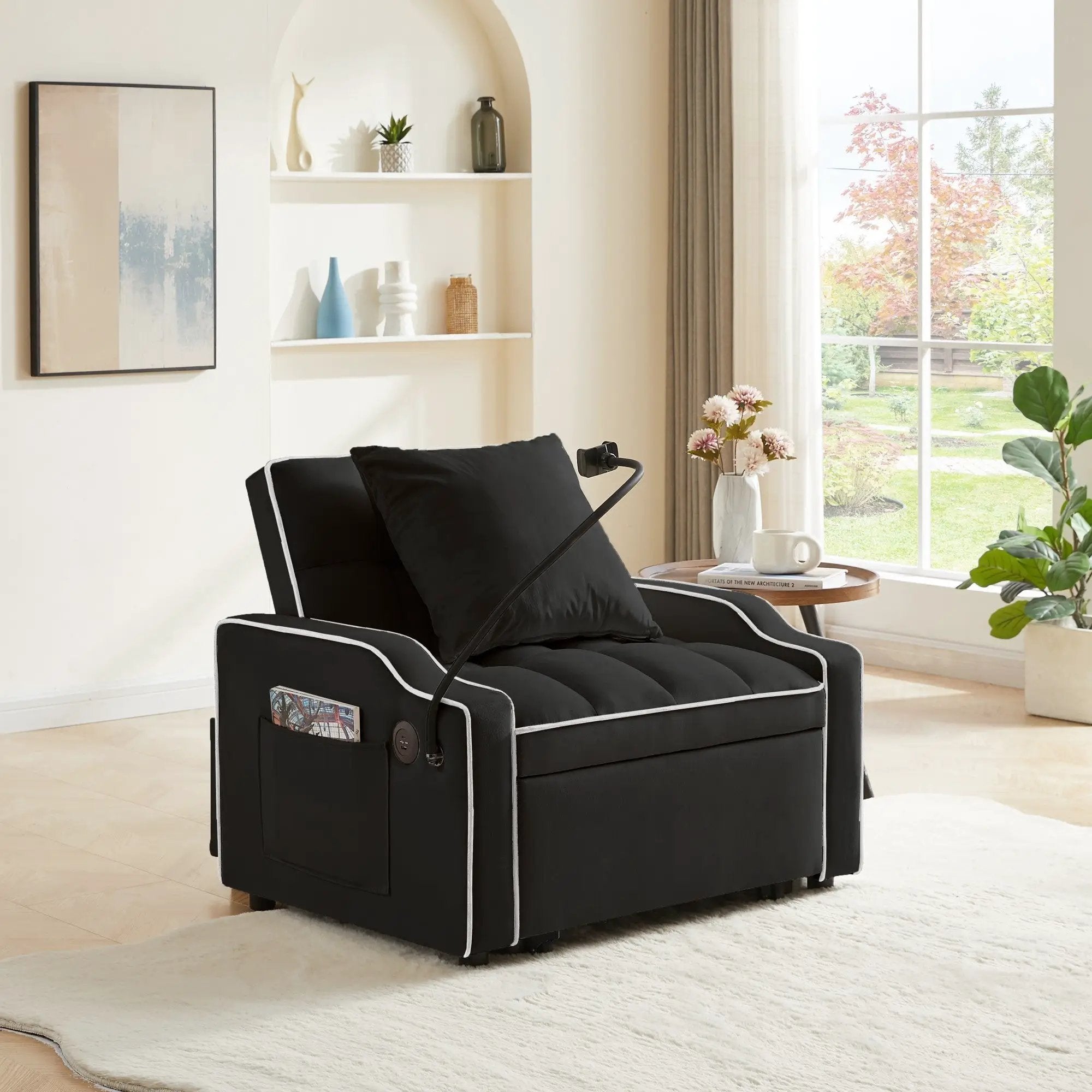 Sleeper Sofa Chair Bed - 3 In 1 Convertible Sofa by HouseOfZazla
