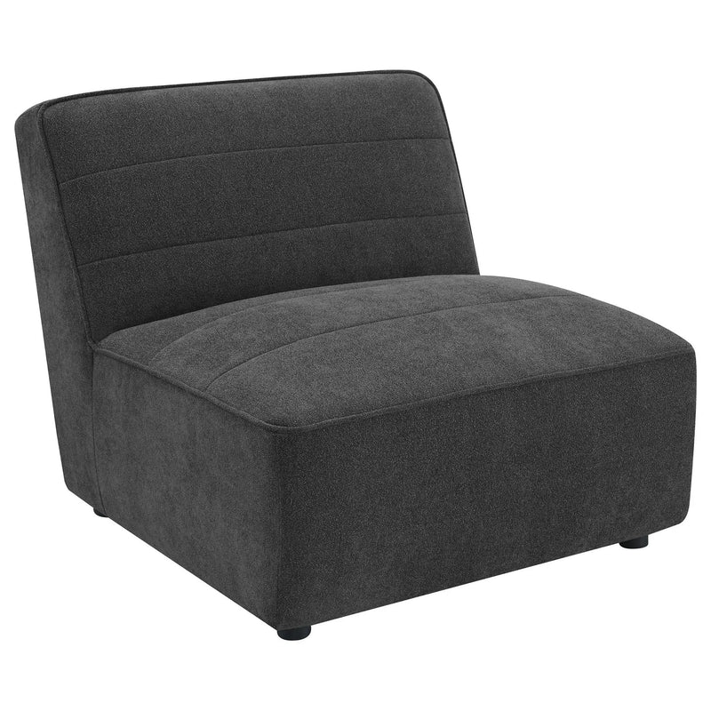 Ortega - Upholstered Armless Chair - Charcoal by HouseOfZazla