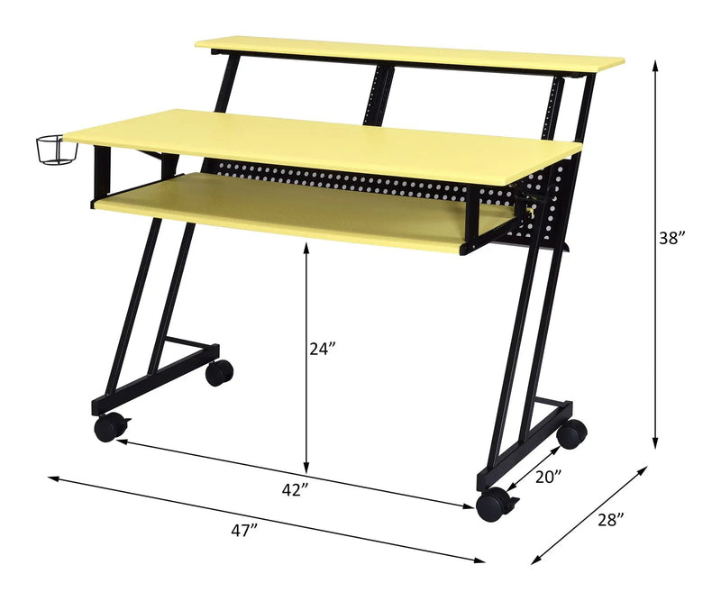 Suitor - Music Recording Studio Desk - Black / Yellow by HouseOfZazla