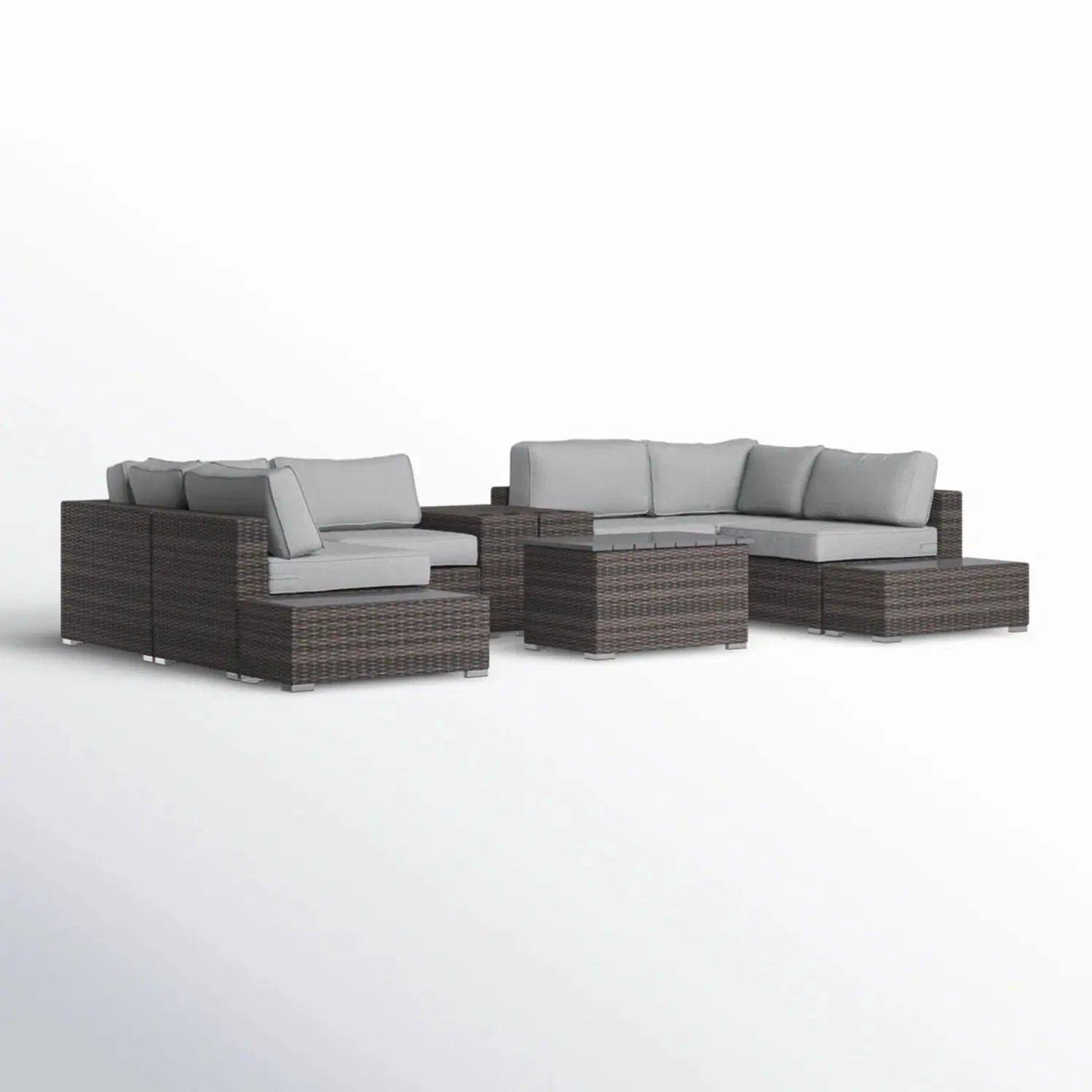 Wicker Sectional Seating Group With Cushions by HouseOfZazla