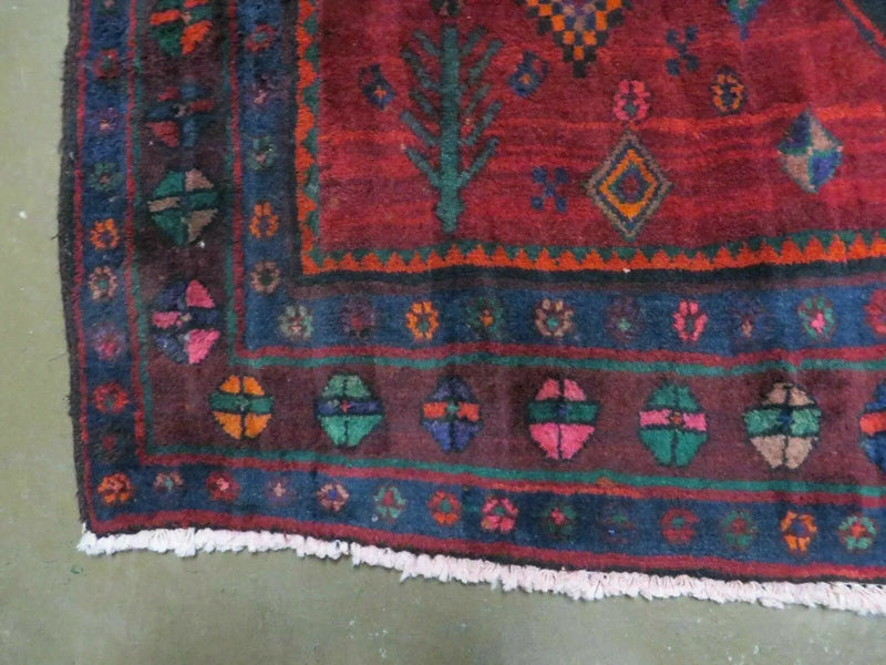 4' X 8' Antique Handmade India Geometric Oriental Wool Rug Veg Dyes Nice by Jewel Rugs