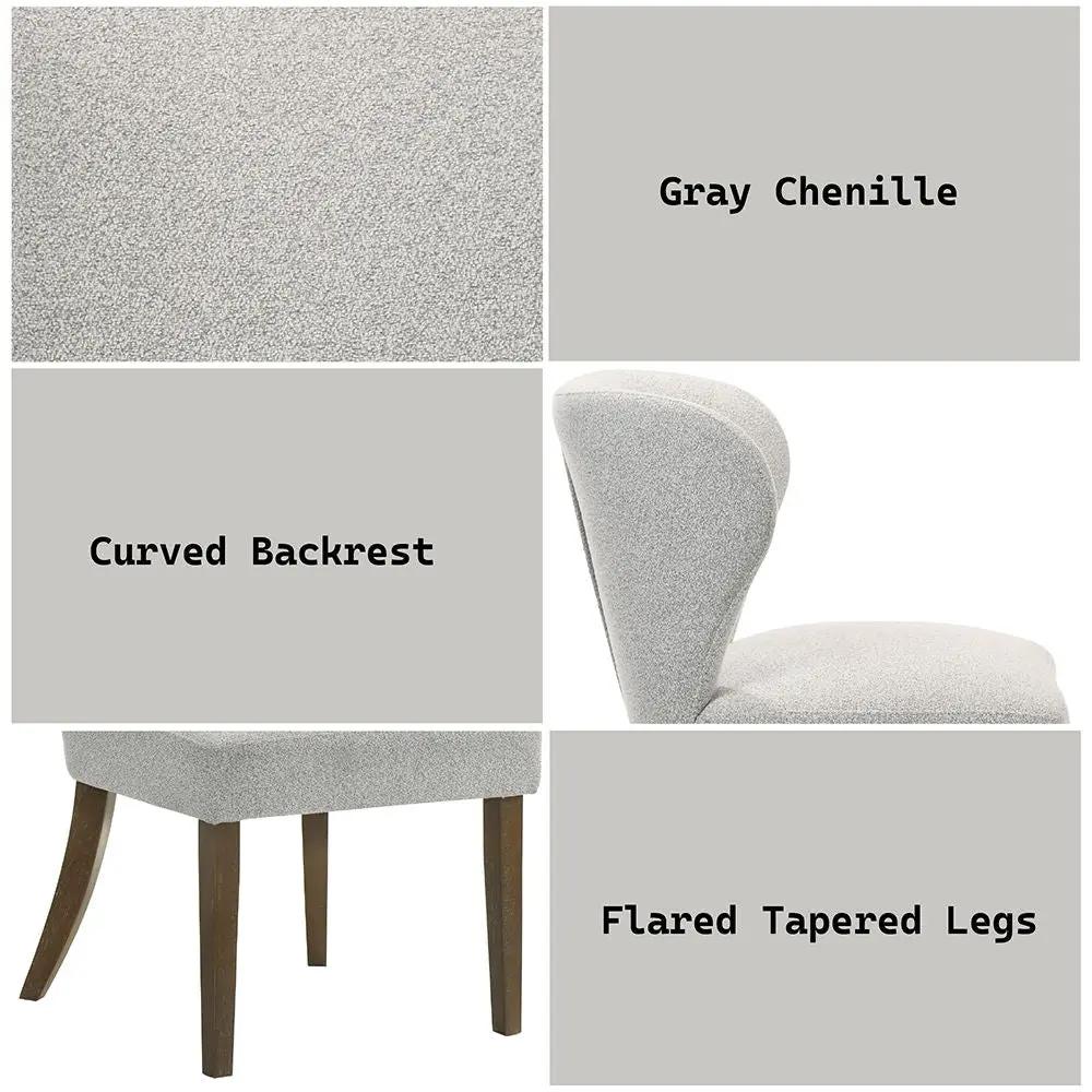Dillon - Side Chair (Set of 2) - Gray / Walnut by Unique Piece Furniture