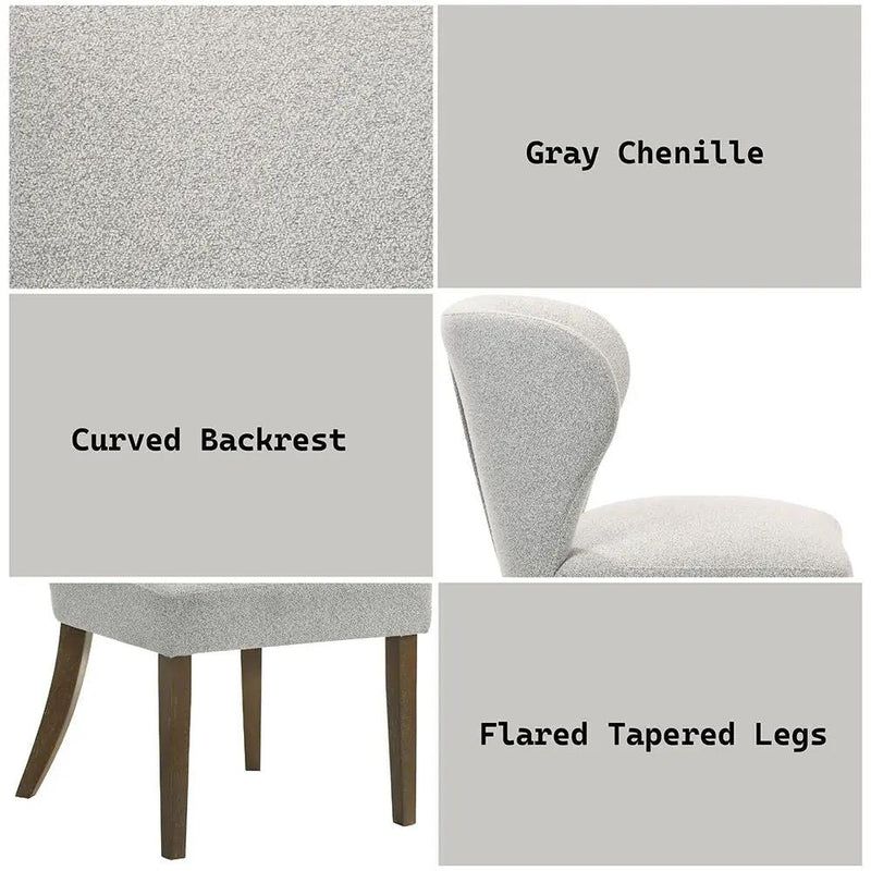Dillon - Side Chair (Set of 2) - Gray / Walnut by Unique Piece Furniture