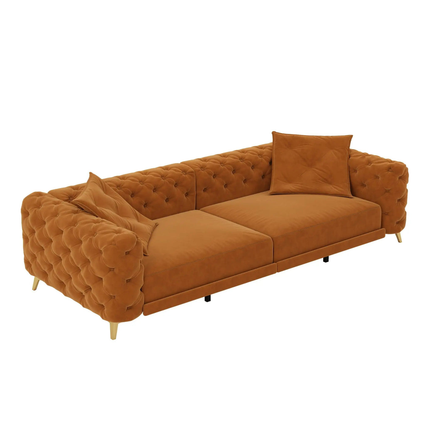 3 In 1 Convertible Sleeper, Deep Seat Pull Out Sofa Bed, Button Tufted by HouseOfZazla