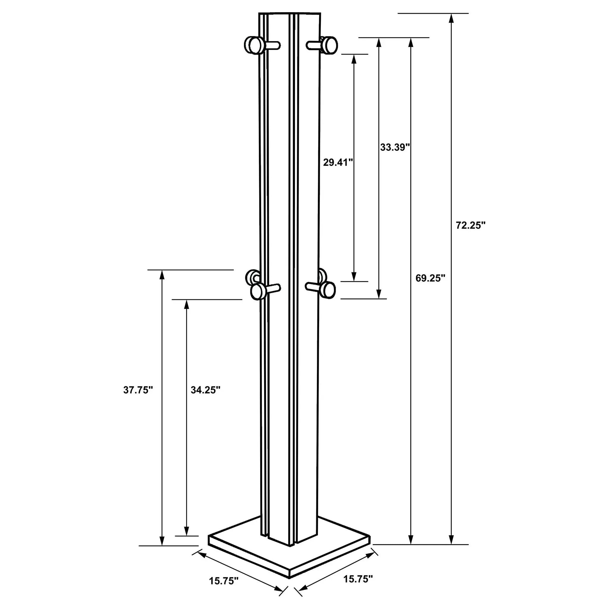 Rikkie Engineered Wood Coat Rack Walnut by Unique Piece Furniture