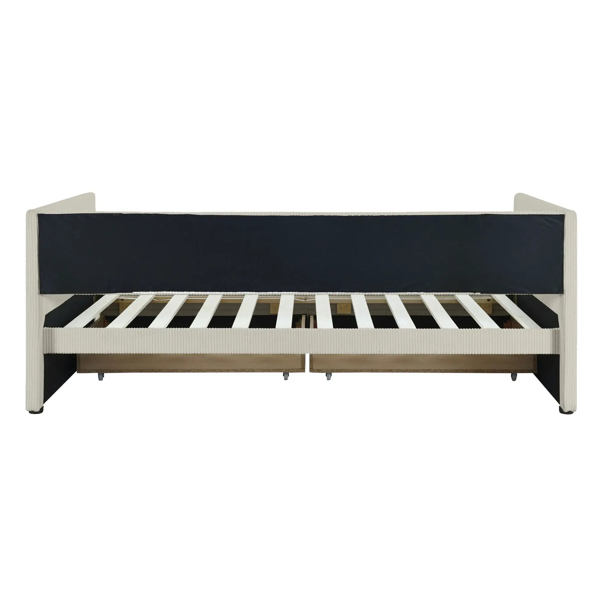 Daybed With Two Drawers And Wood Slat by Unique Piece Furniture