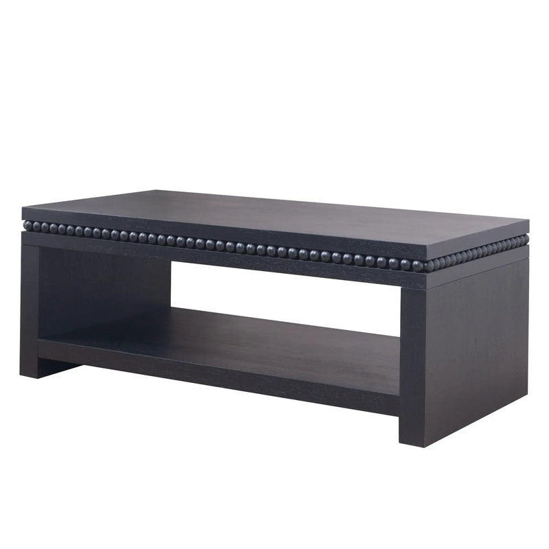 Modern Coffee Table With Beaded Trim by Unique Piece Furniture