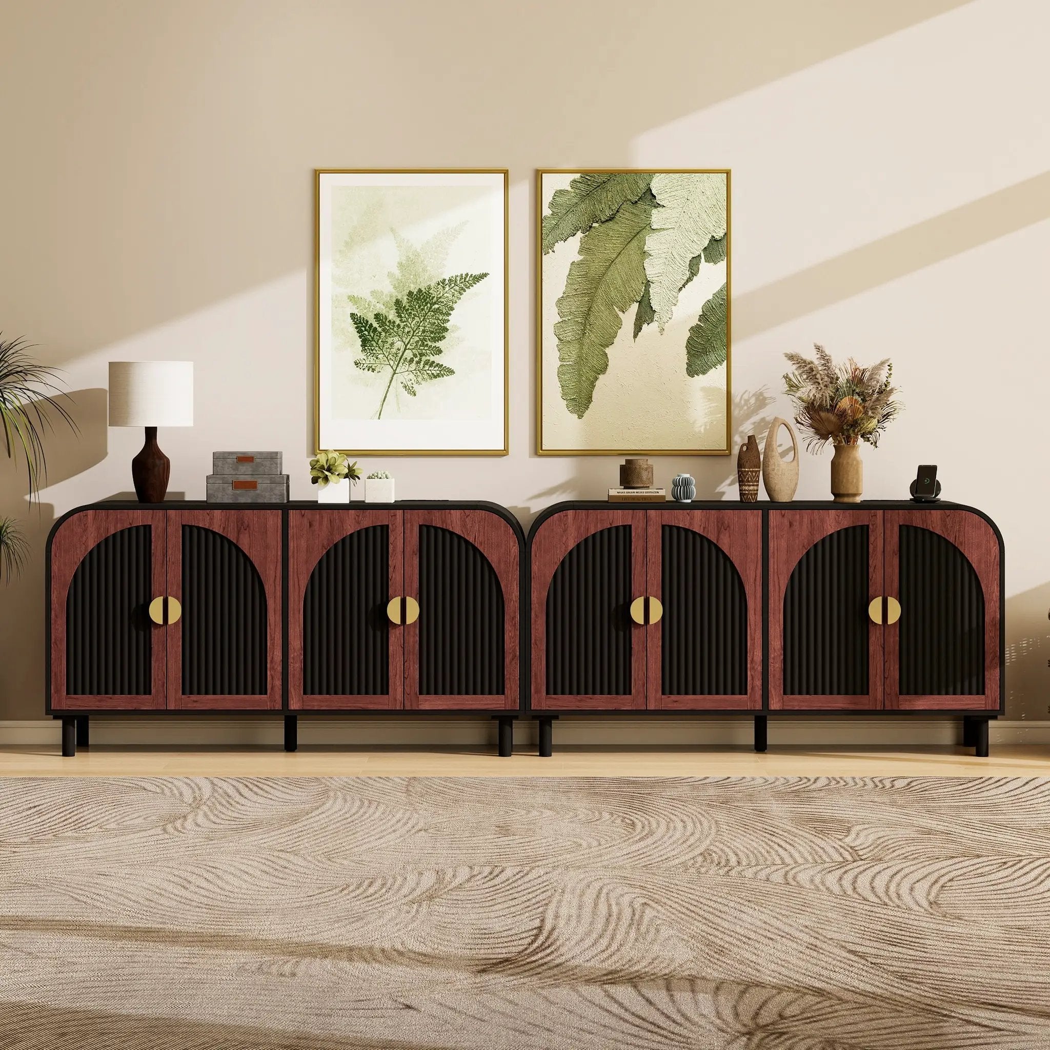 Vintage Arched Sideboard Cabinet with Mid-Century Vintage Style by HouseOfZazla