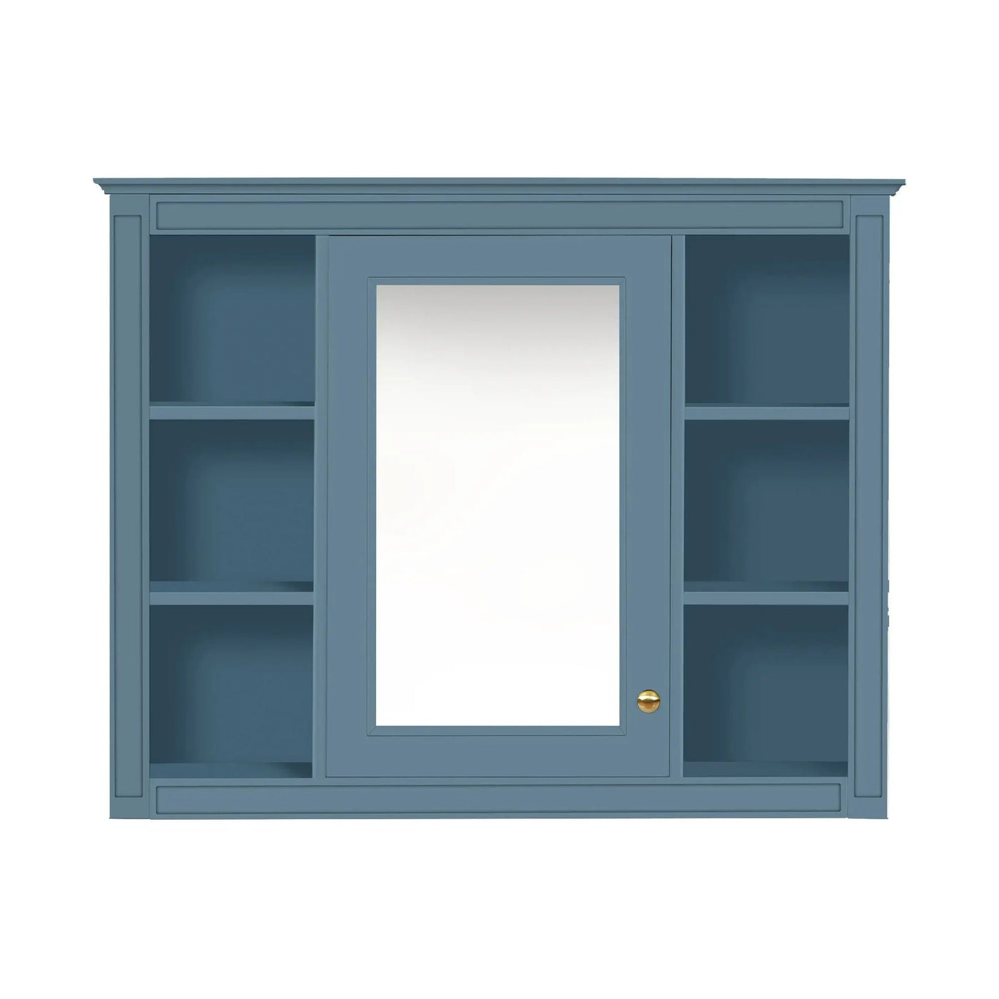 Wall Mounted Medicine Cabinet With Mirror, Storage Cabinet Featuring 6 Open Shelves And Adjustable Interior by HouseOfZazla