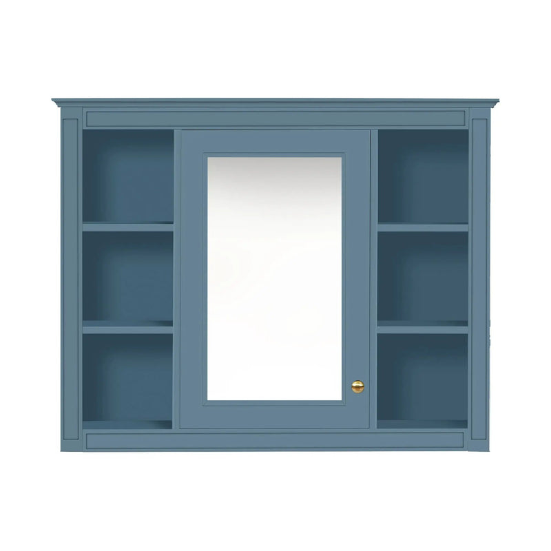 Wall Mounted Medicine Cabinet With Mirror, Storage Cabinet Featuring 6 Open Shelves And Adjustable Interior by Unique Piece Furniture