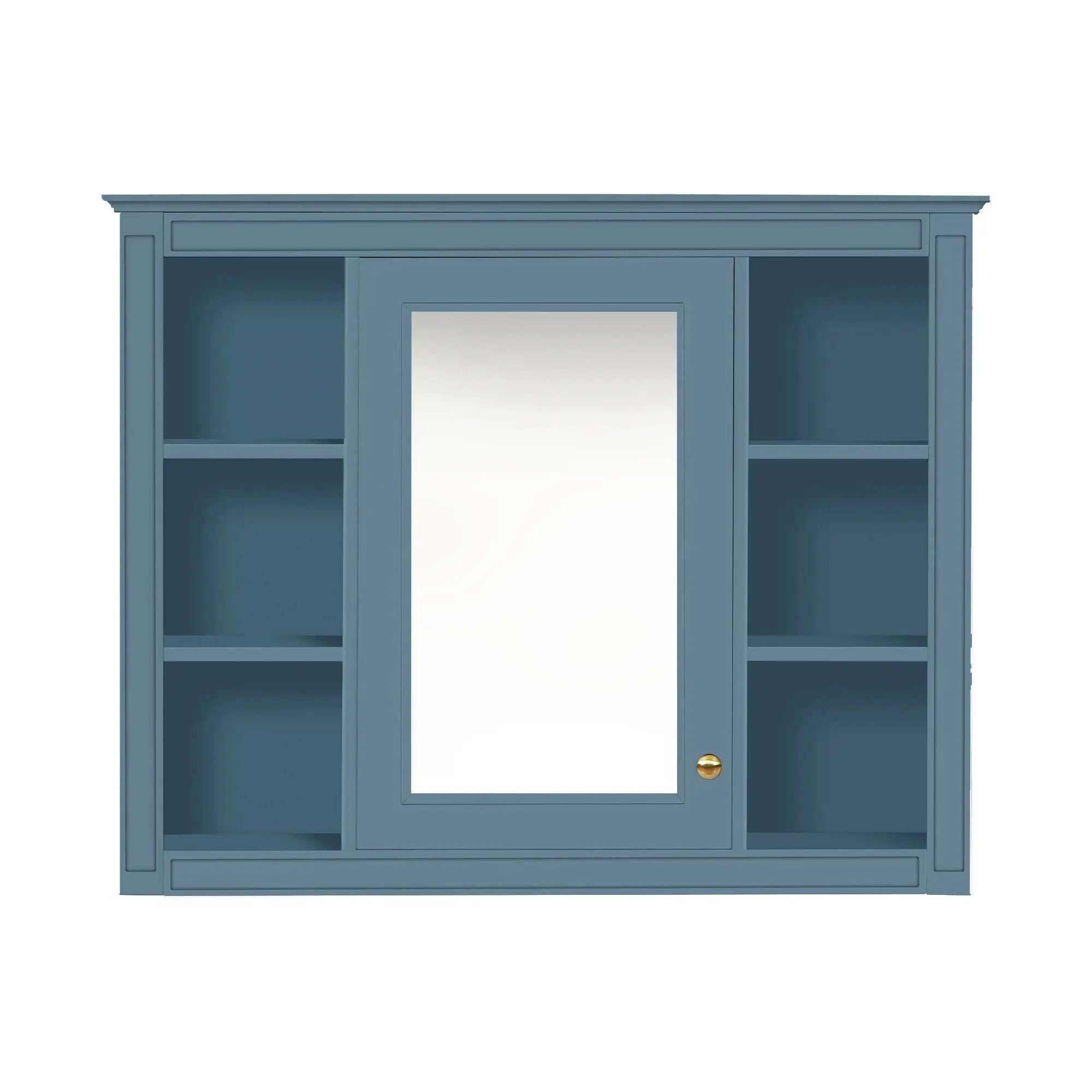 Wall Mounted Medicine Cabinet With Mirror, Storage Cabinet Featuring 6 Open Shelves And Adjustable Interior by Unique Piece Furniture