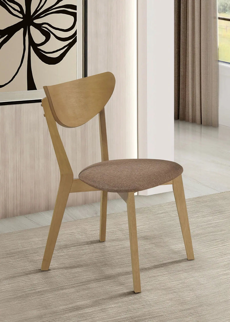 Elowen Wood Dining Side Chair Light Walnut (Set of 2) by Unique Piece Furniture