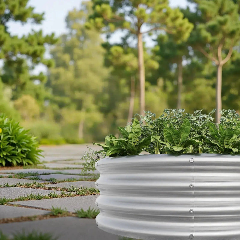 2PCS Tall Round Metal Raised Garden Beds by HouseOfZazla