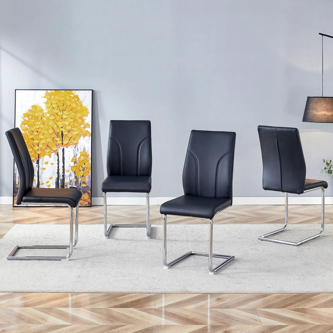 Modern Dining Chairs with High Backrest and Sturdy Legs by HouseOfZazla
