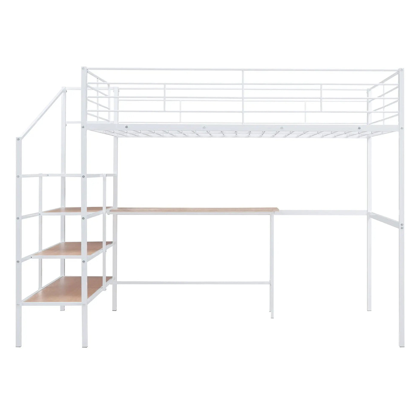 Loft Bed With Desk And Lateral Storage Ladder by HouseOfZazla