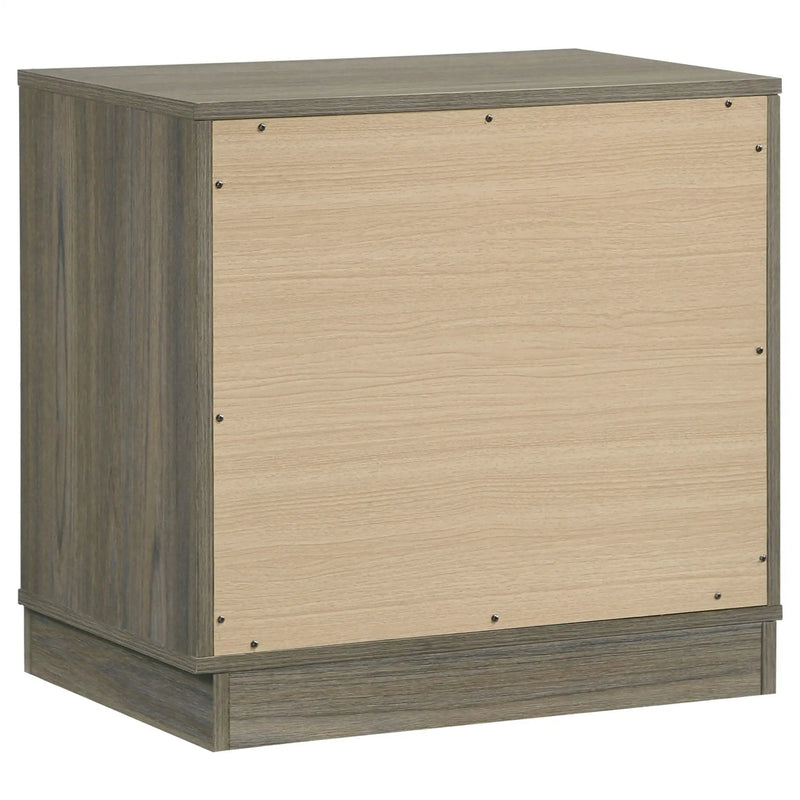 Fenwick 2-drawer Nightstand Bedside Table Grey Oak by Unique Piece Furniture