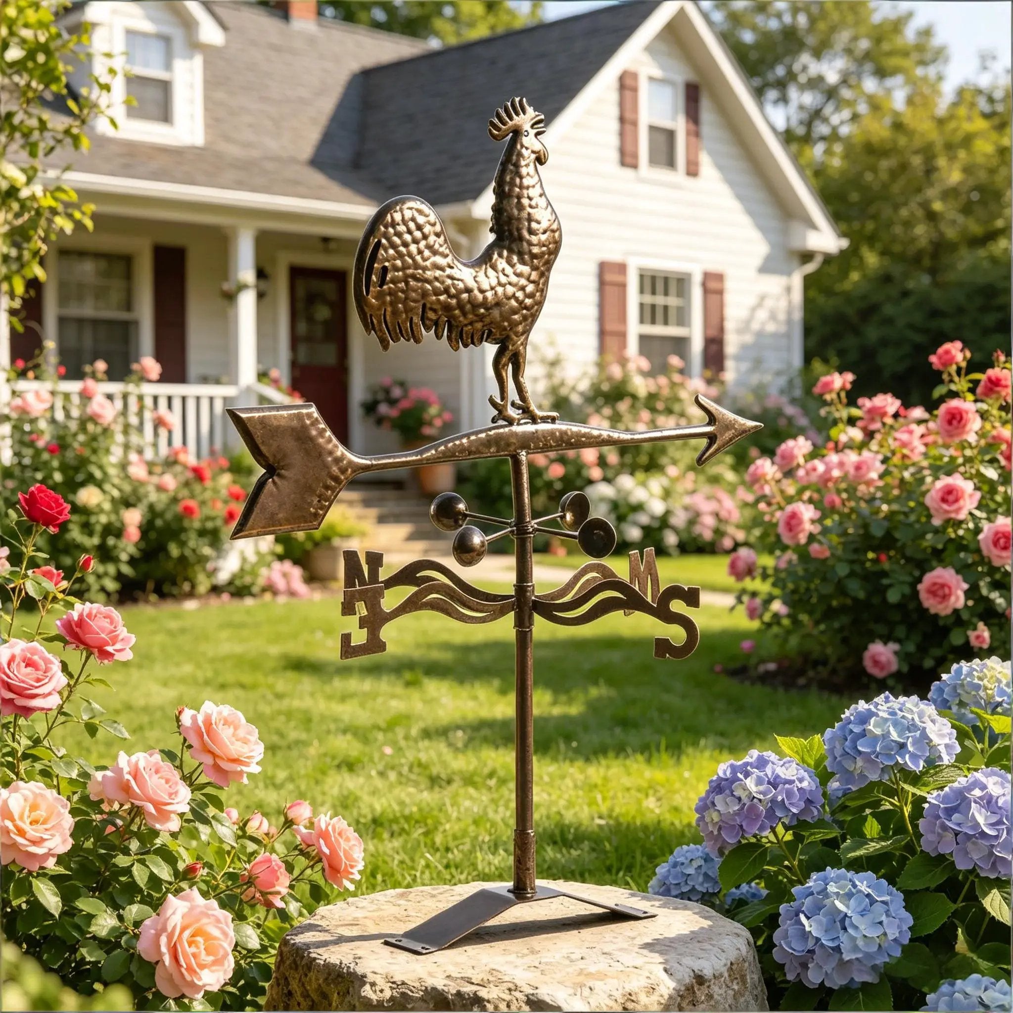 Roof Mount Wind Direction Indicator - Classic Rooster Weathervane by HouseOfZazla