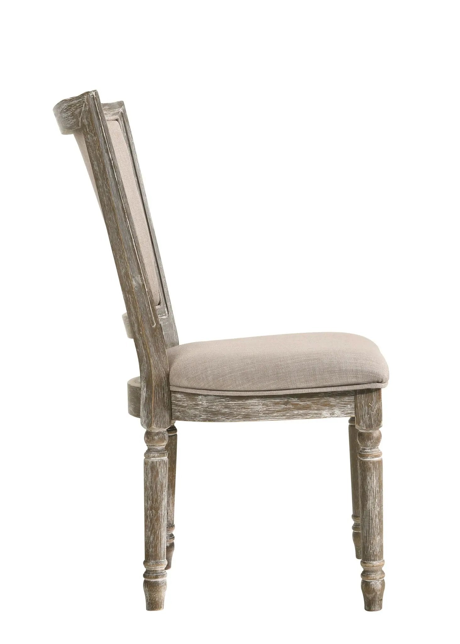 Gabrian - Two Tone, Reclaimed Side Chair (Set of 2) - Beige / Gray by HouseOfZazla