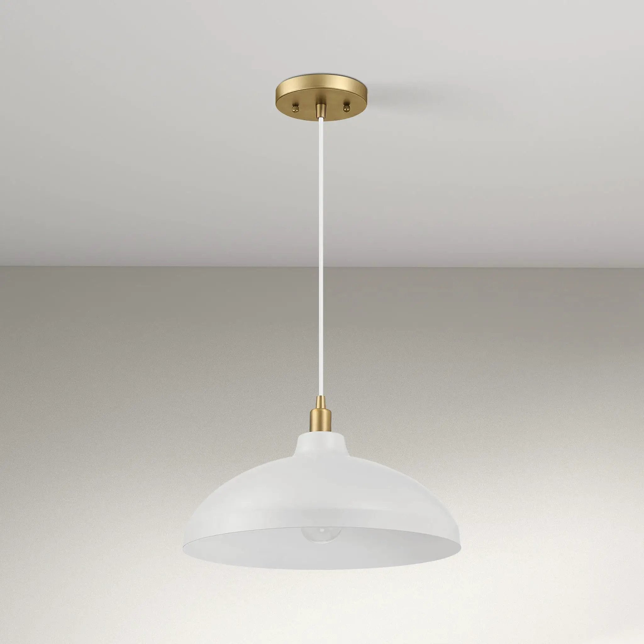 Astral - Single Light Pendant Lamp For Entrance Kitchen Island - Gold / White by HouseOfZazla