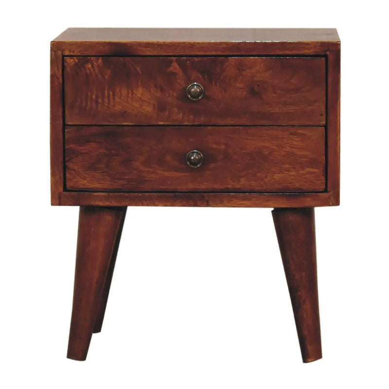 Mini Modern Bedside Table - Chestnut by Unique Piece Furniture