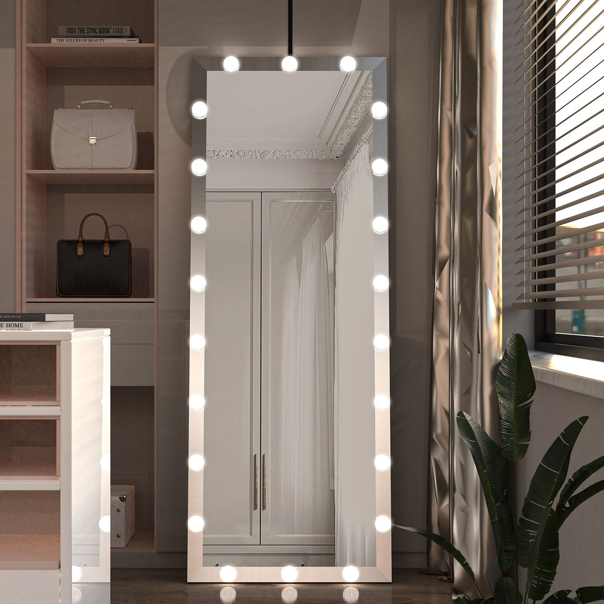 Full Length Mirror with Lights and Touch Control – Pearl Silver, Black, or Pink, photo 29 of 40