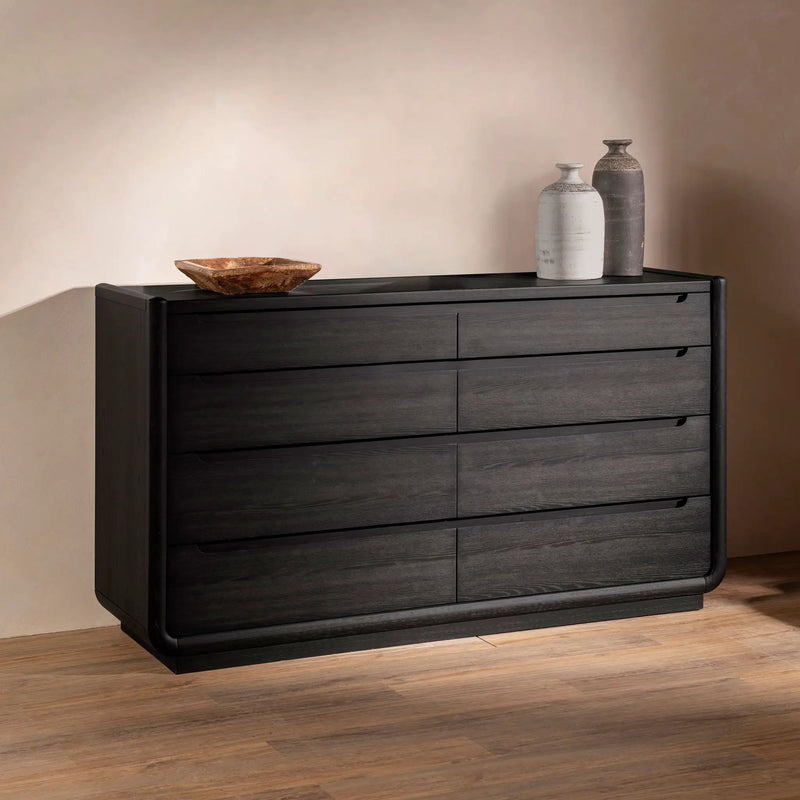 Leandro 8-drawer Bedroom Dresser Cabinet Burnished Black by Unique Piece Furniture
