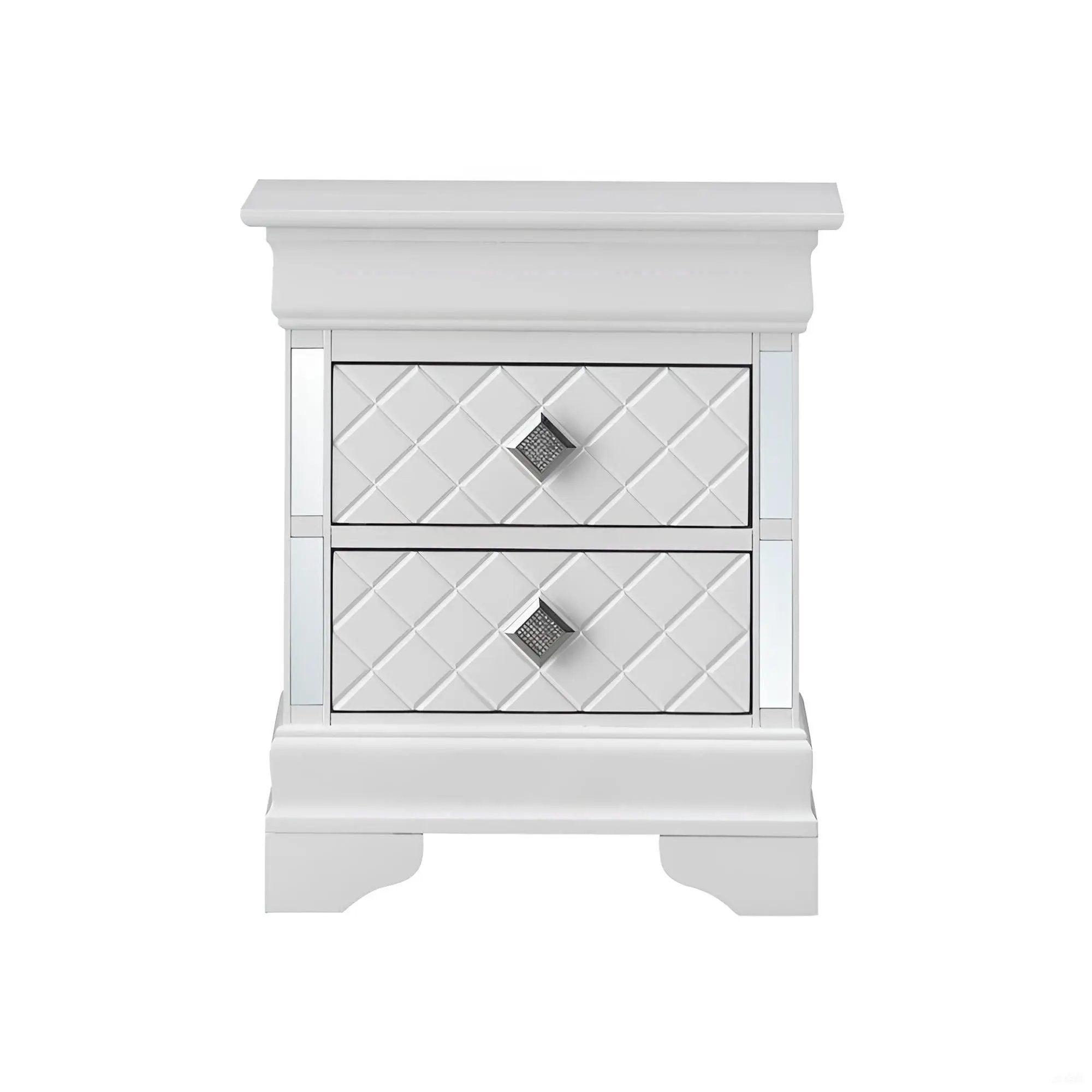 Accent Nightstand - Silver Champagne by HouseOfZazla