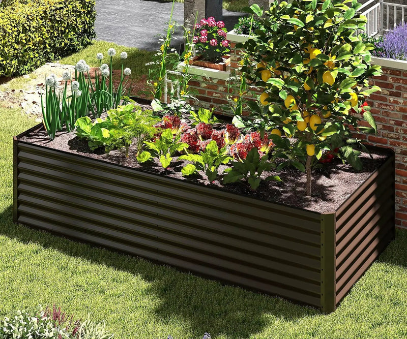 6x3x2 ft Galvanized Raised Garden Bed by HouseOfZazla