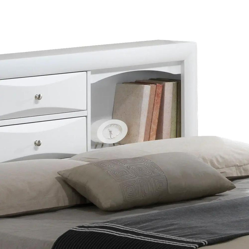 Modern Design Storage Bed With Bookcase Headboard by HouseOfZazla