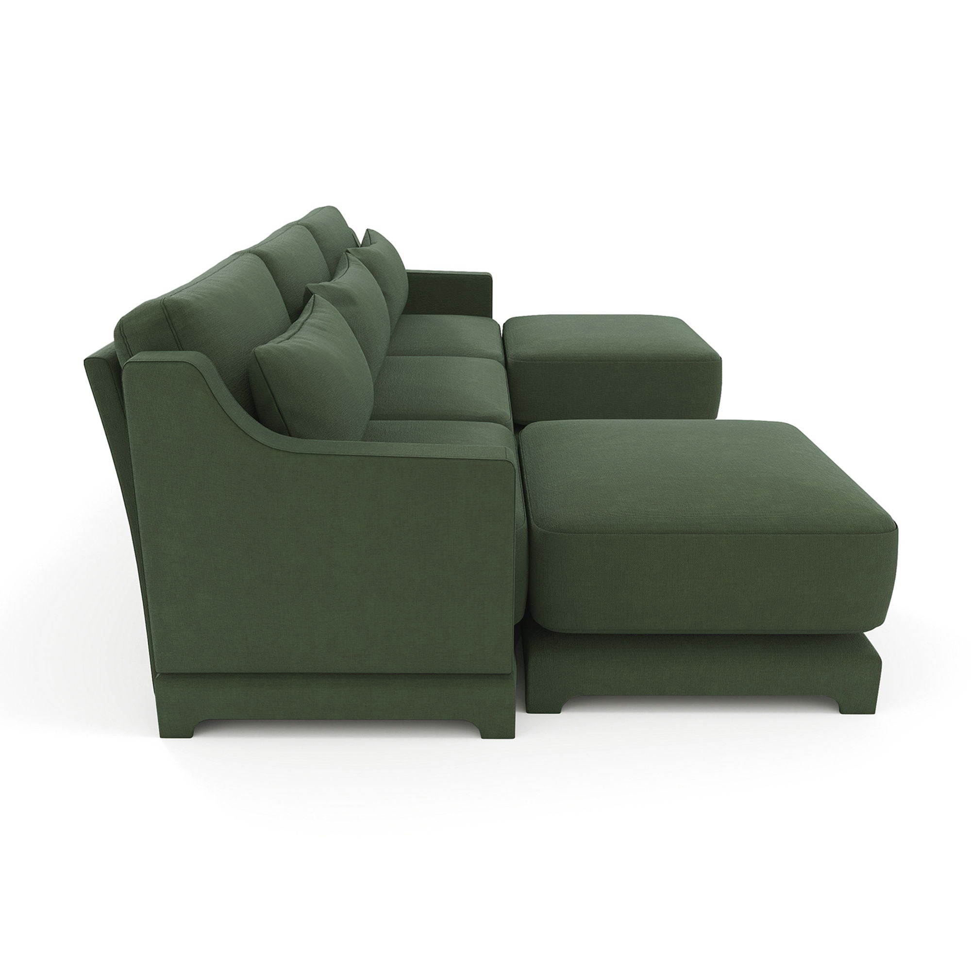 Stylish Sofa With Ottoman And Lumbar Pillows, Ergonomic Design by HouseOfZazla