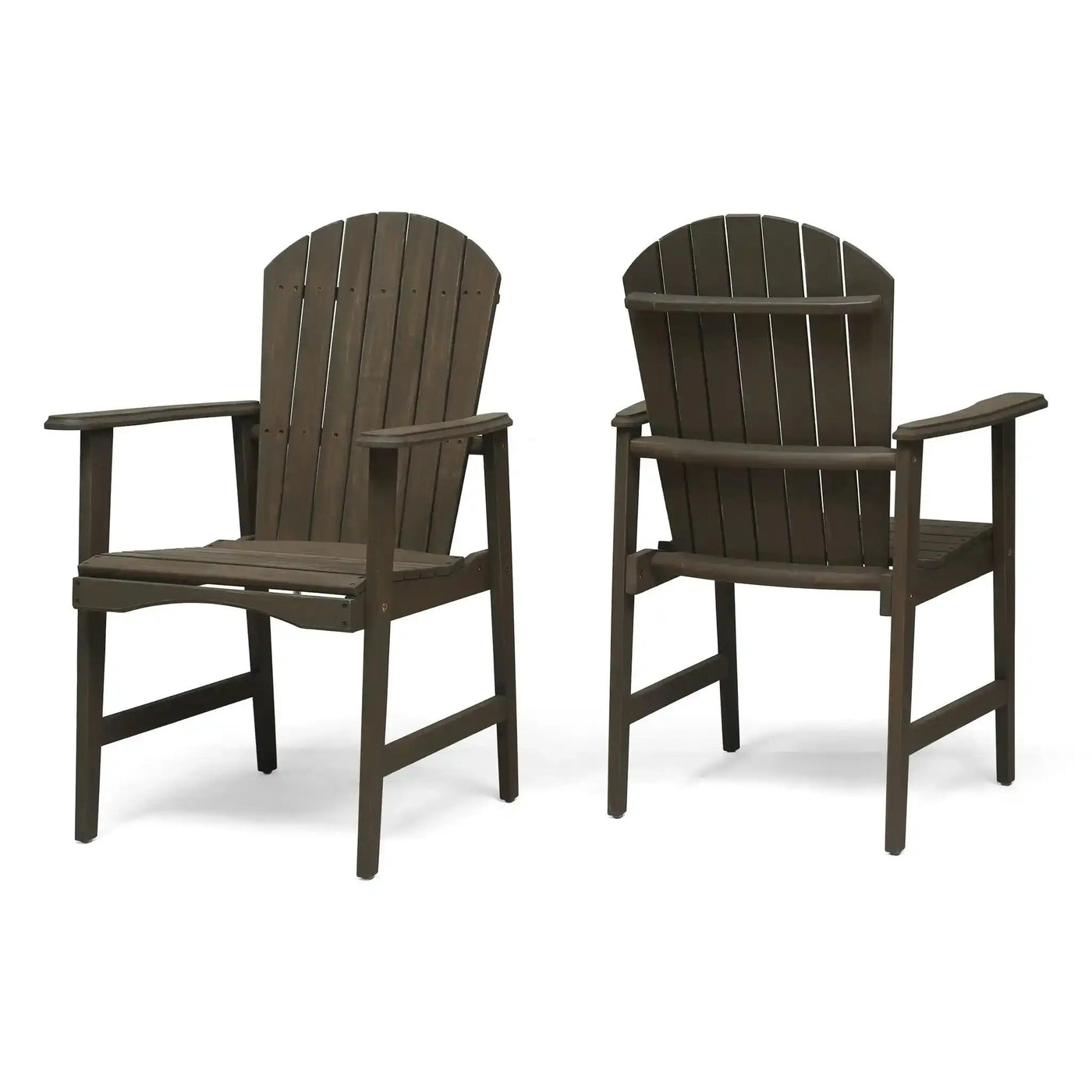 Outdoor Weather Resistant Acacia Wood Adirondack Dining Chairs (Set of 2) by HouseOfZazla