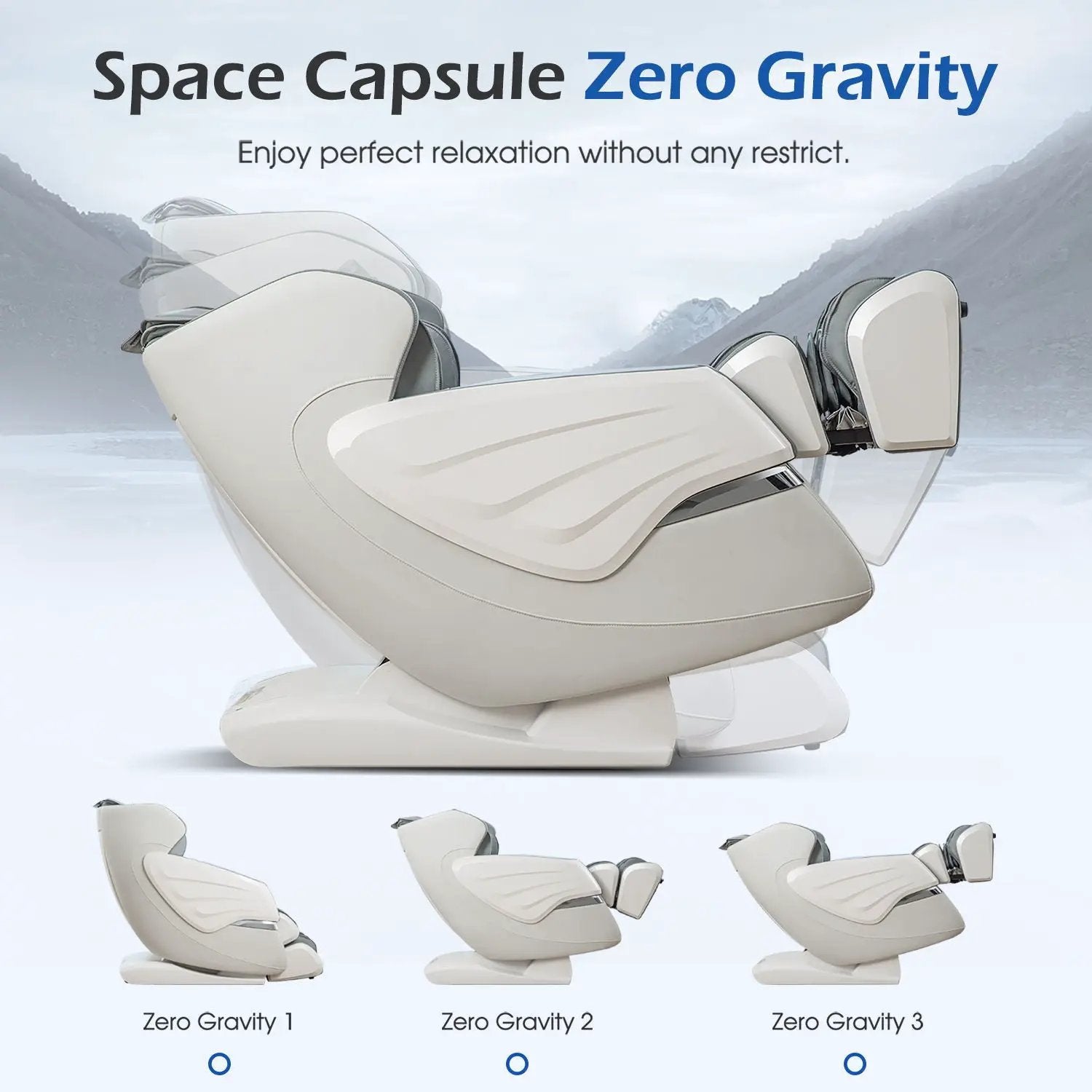 Bosscare - 2023 Brand New Update Gr8686 Massage Chairs With Ai Voice, App Control Sl Track Zero Gravity Full Body Massage Recliner - Gray by HouseOfZazla