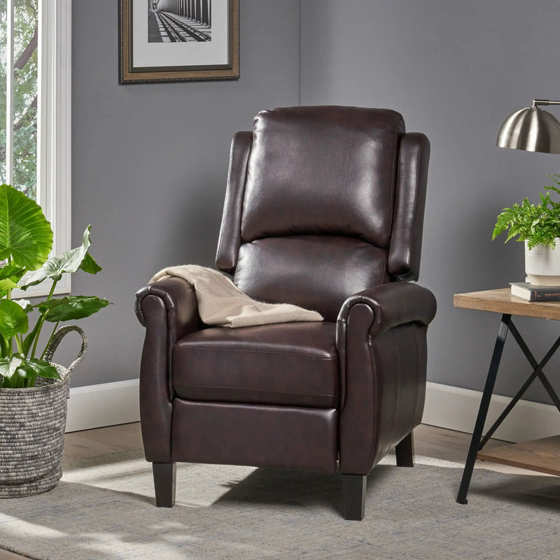 Memphis - Standard Recliner Club Chair - Burgundy by Unique Piece Furniture
