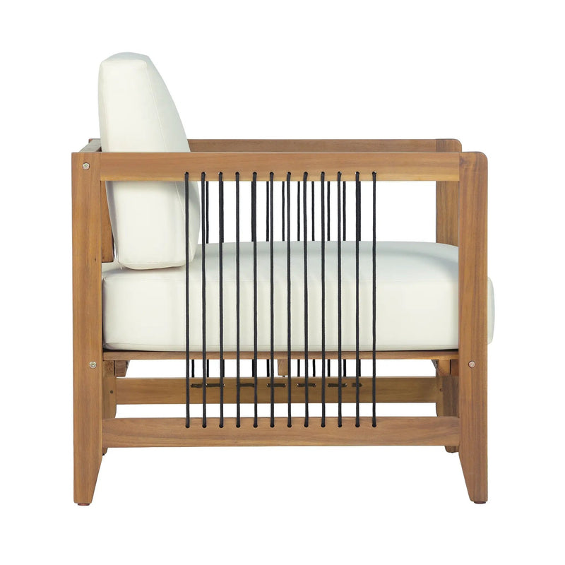 4-Piece Acacia Wood Outdoor Patio Sofa Set by HouseOfZazla