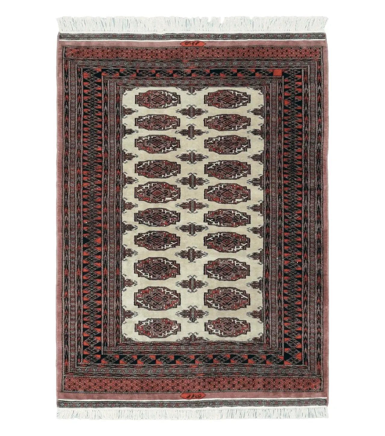 4' X 6' Vintage Handmade Bokhara Turkoman Pakistan Wool Rug Carpet Nice by Jewel Rugs