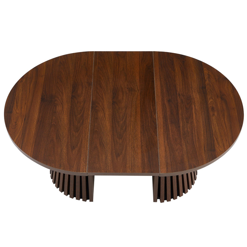 Oval Coffee Table For Living Room - Walnut by HouseOfZazla
