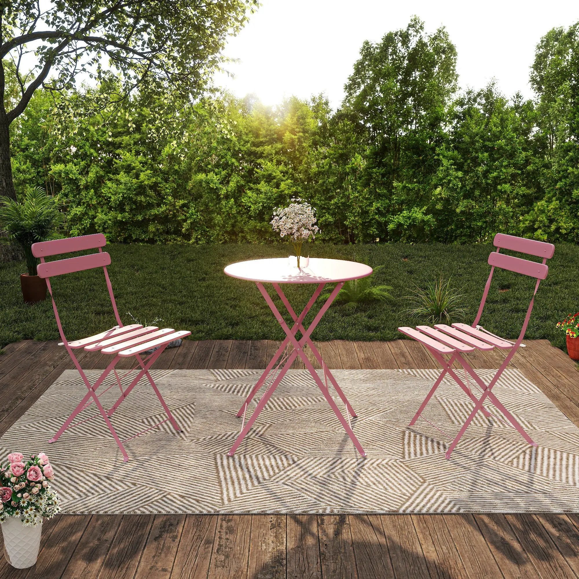 Bistro Table and Chairs Set of 2 by HouseOfZazla