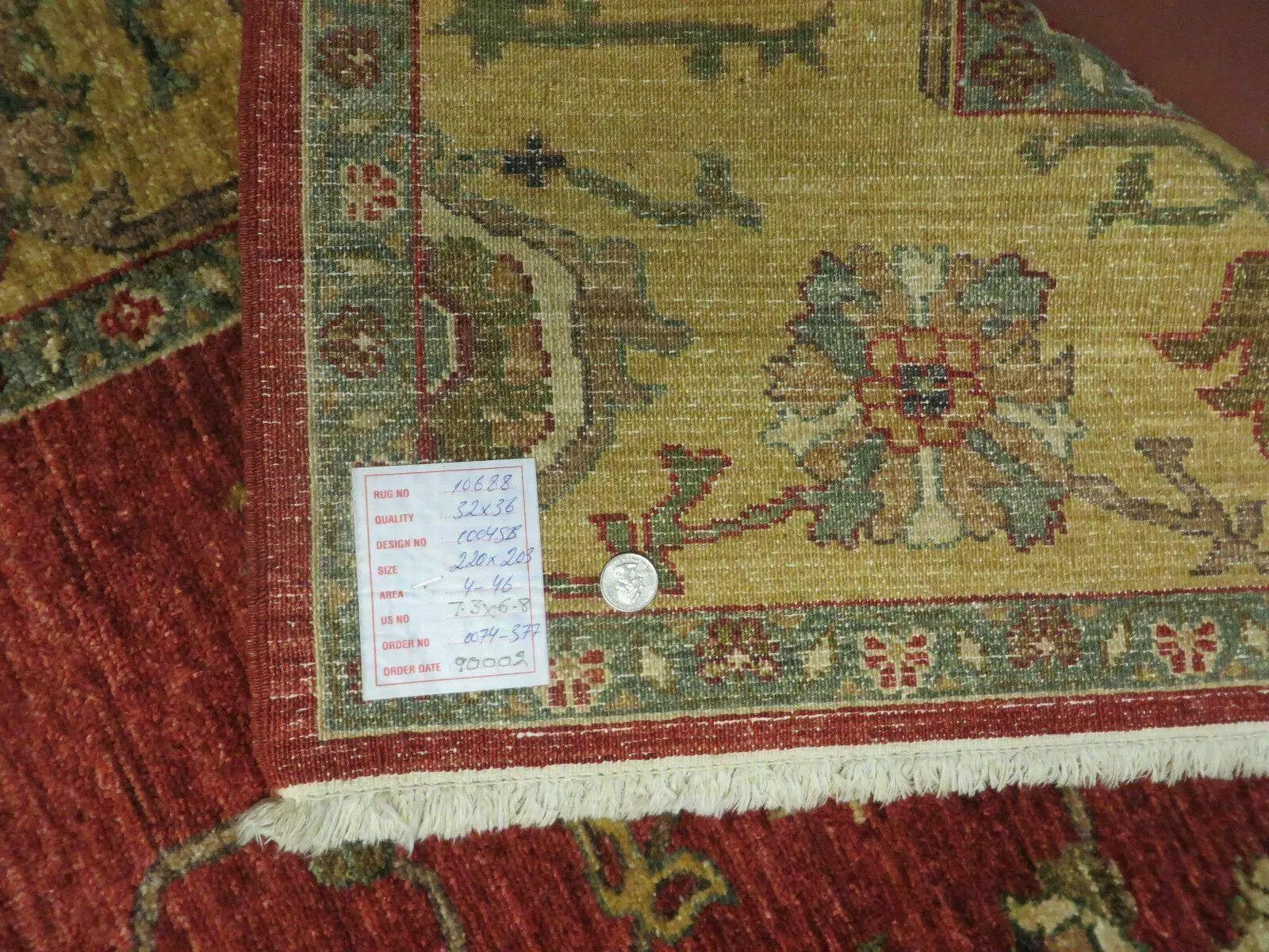 6.5' X 7' Vintage Handmade Egypt Agra Wool Rug Carpet Square Beauty by Jewel Rugs