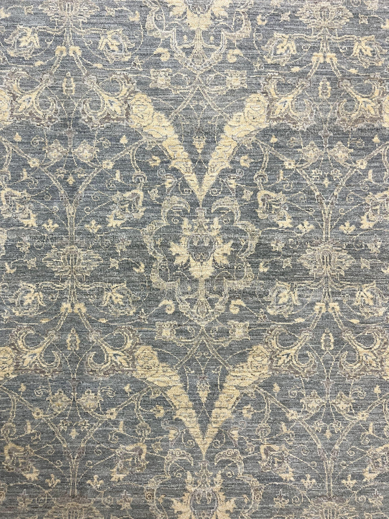 Contemporary Pakistani Rug 5 x 6.6, Handmade Floral Wool Rug, Spanish Pattern by Jewel Rugs