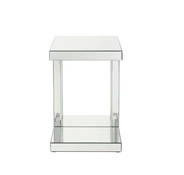 Nysa - 24" Accent Table - Mirrored & Faux Crystals Inlay by Unique Piece Furniture