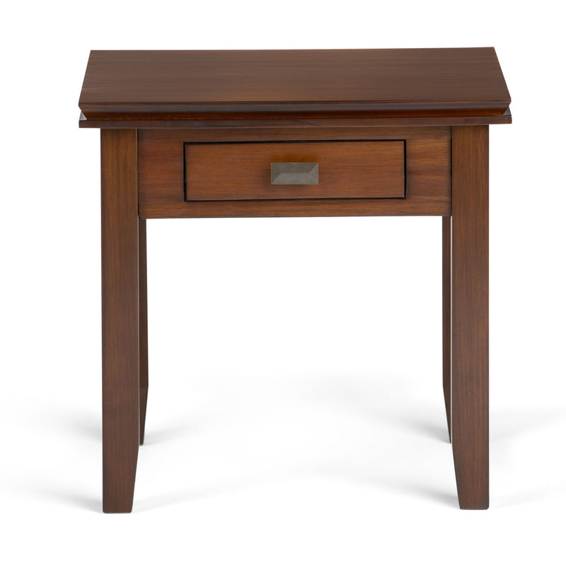 Artisan End Table with Drawer Storage - Russet Brown, photo 4 of 5