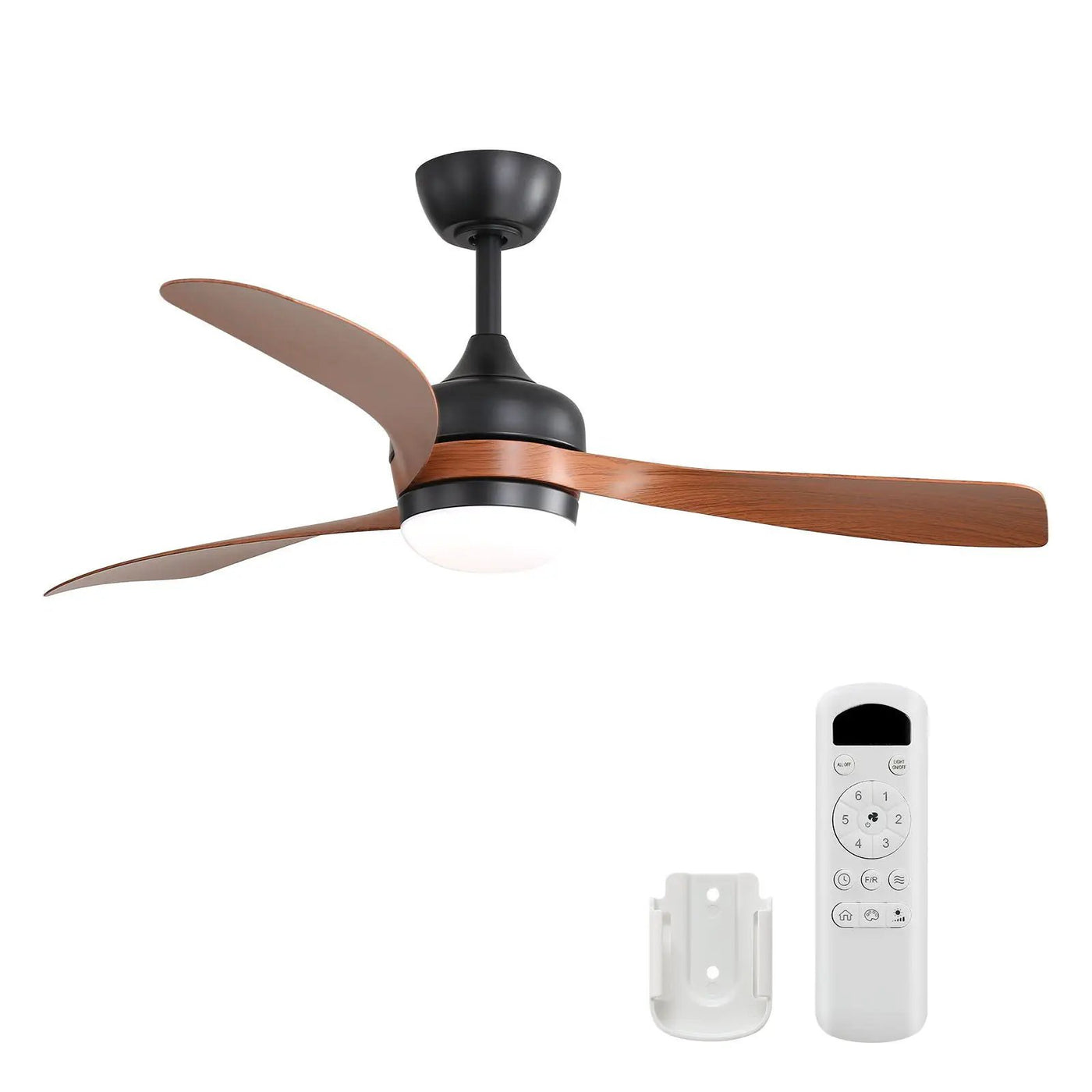 Ceiling Fan With 3 Blades, Remote Control, Reversible DC Motor, Noiseless Operation, 3 Downrods by HouseOfZazla