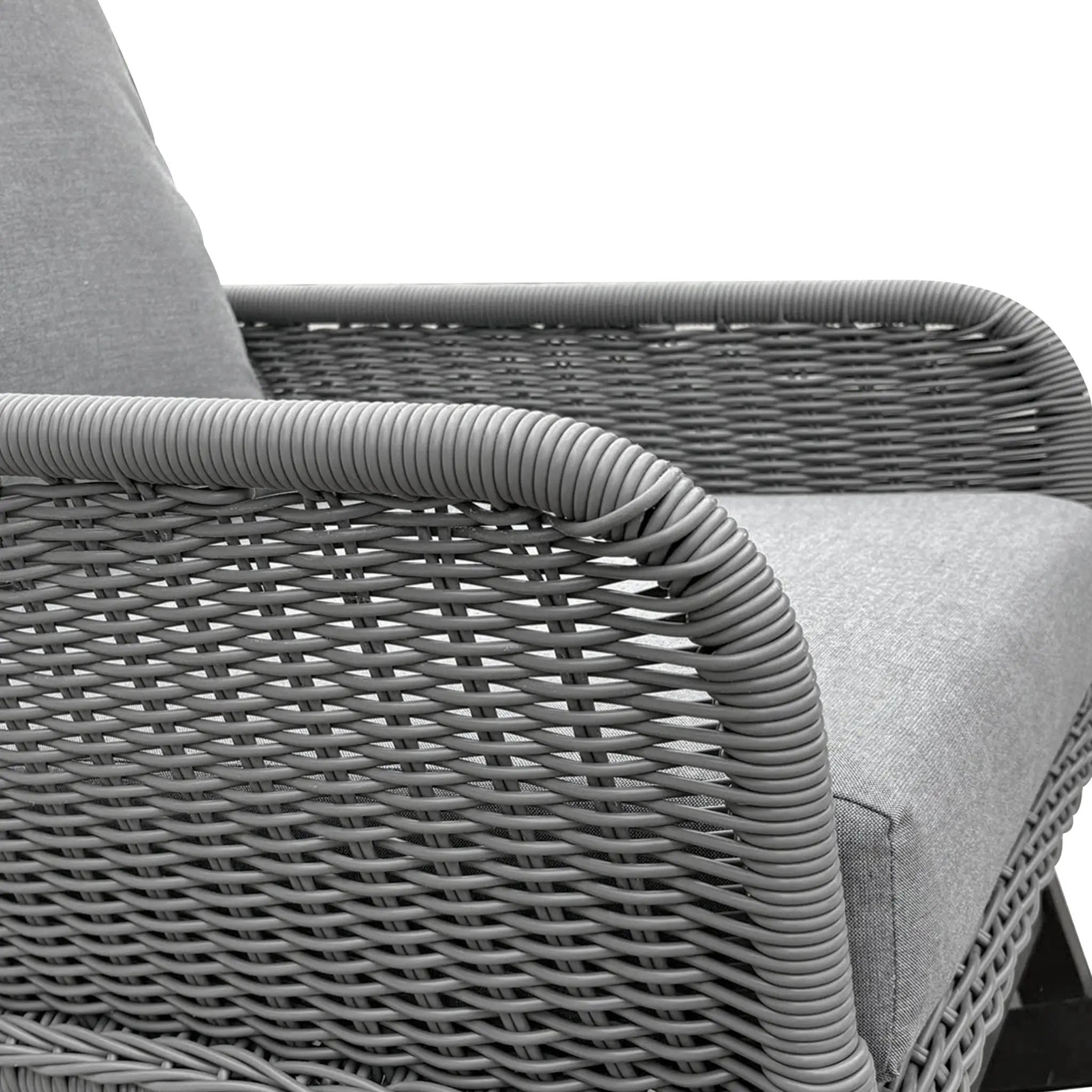 Contemporary Minimalist Wicker Rocking Chair With Soft Cushions And Durable Wooden Frame by HouseOfZazla