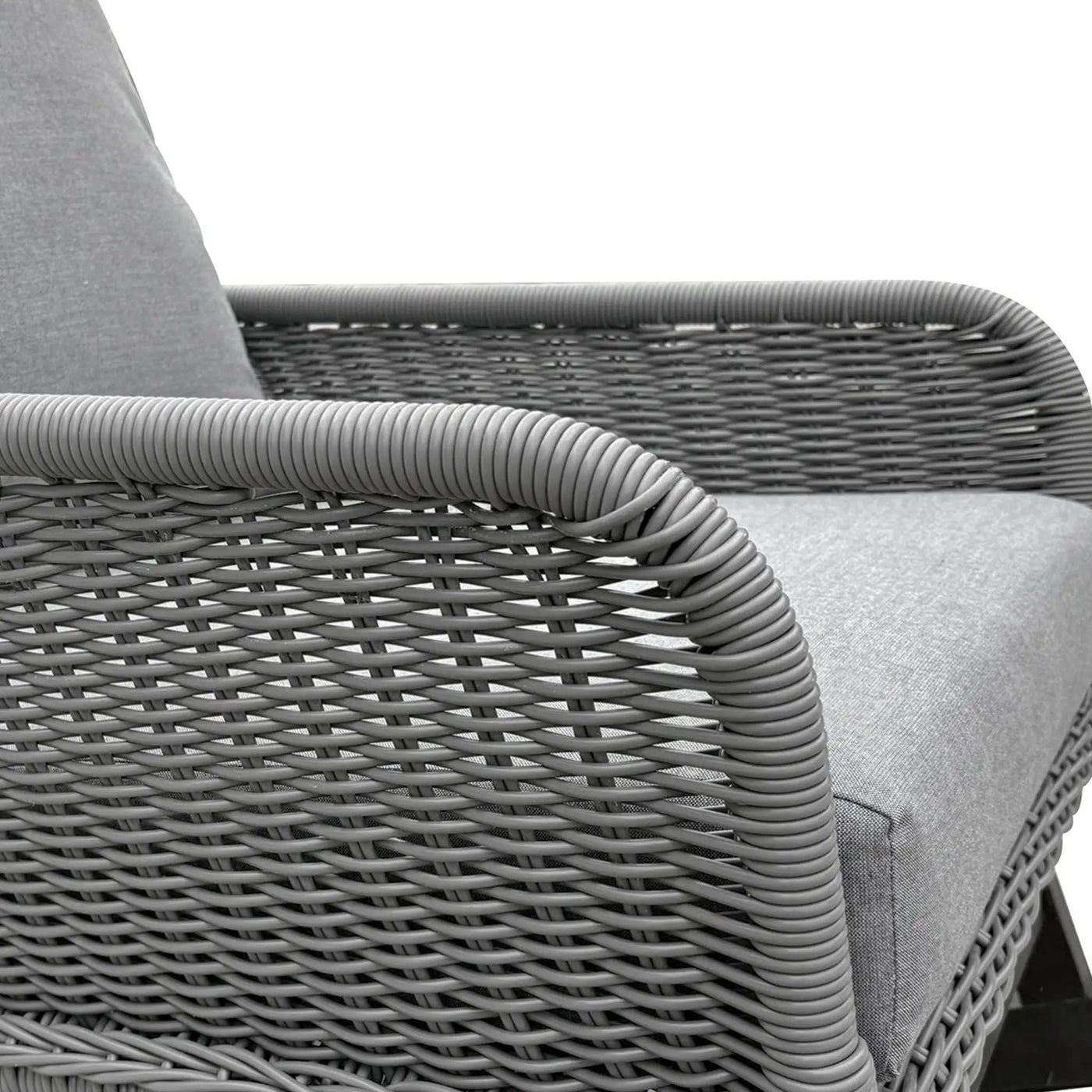 Contemporary Minimalist Wicker Rocking Chair With Soft Cushions by HouseOfZazla