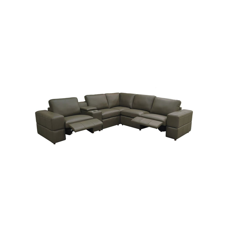 Upholstered Large Arms Sectional With Recliner Seats by Unique Piece Furniture