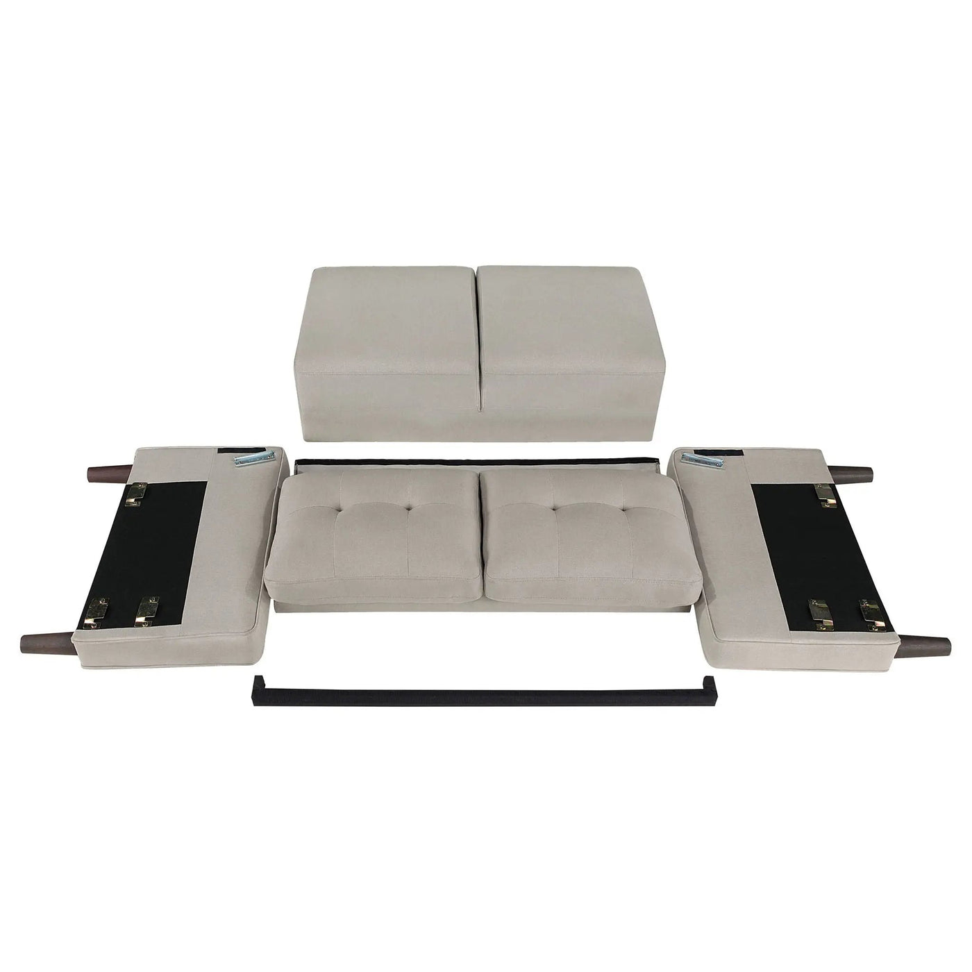 Harvey - Tufted Loveseat With Track Arm Design by HouseOfZazla