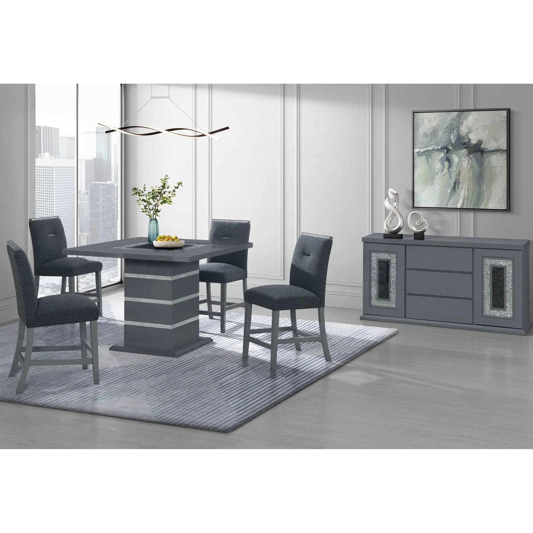 Ariya - Bar Stools (Set of 2) - Dark Gray by HouseOfZazla