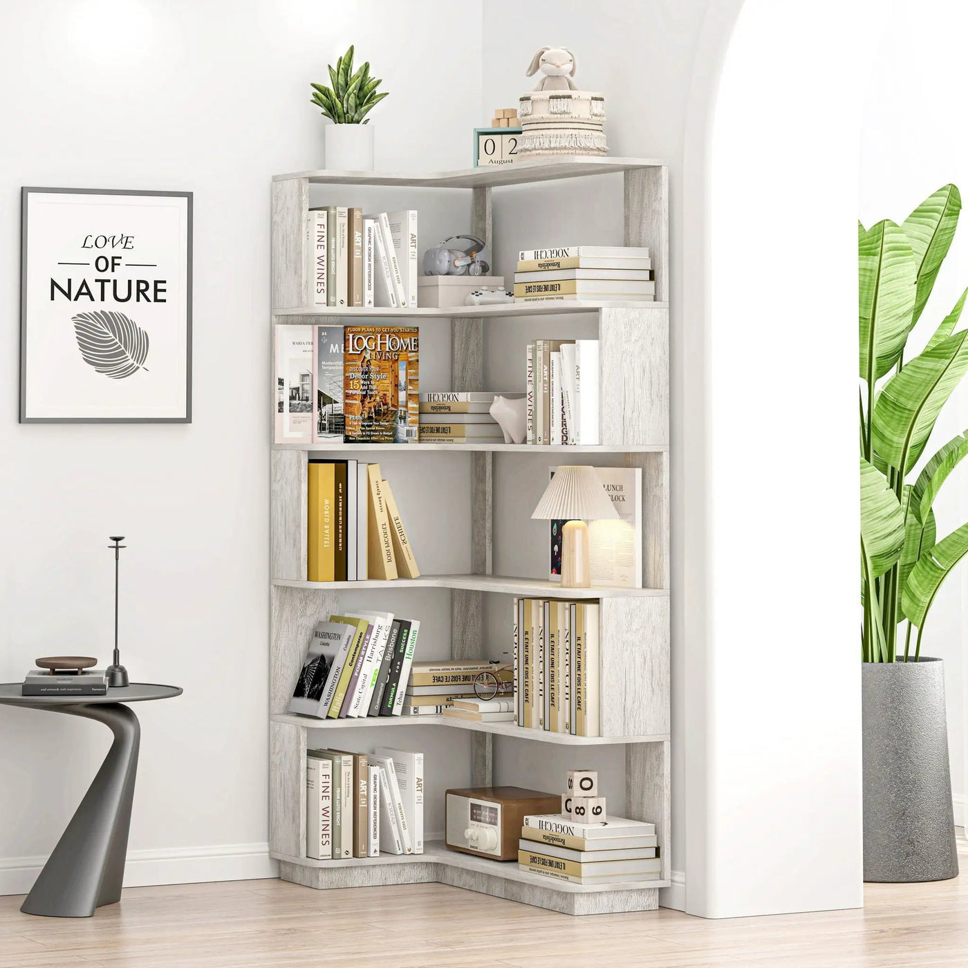L-Shaped Corner Bookshelf by HouseOfZazla